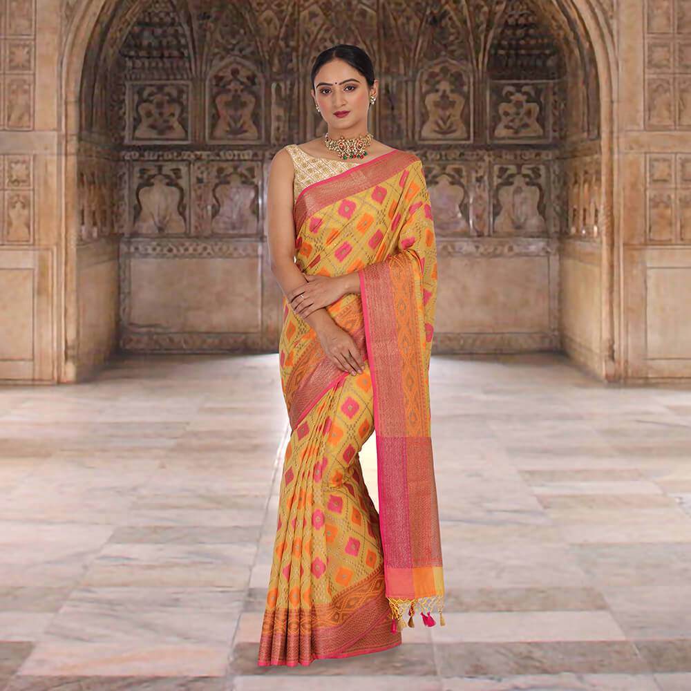 Soft Chanderi cotton silk saree with Zari weave | Lehengas and ...