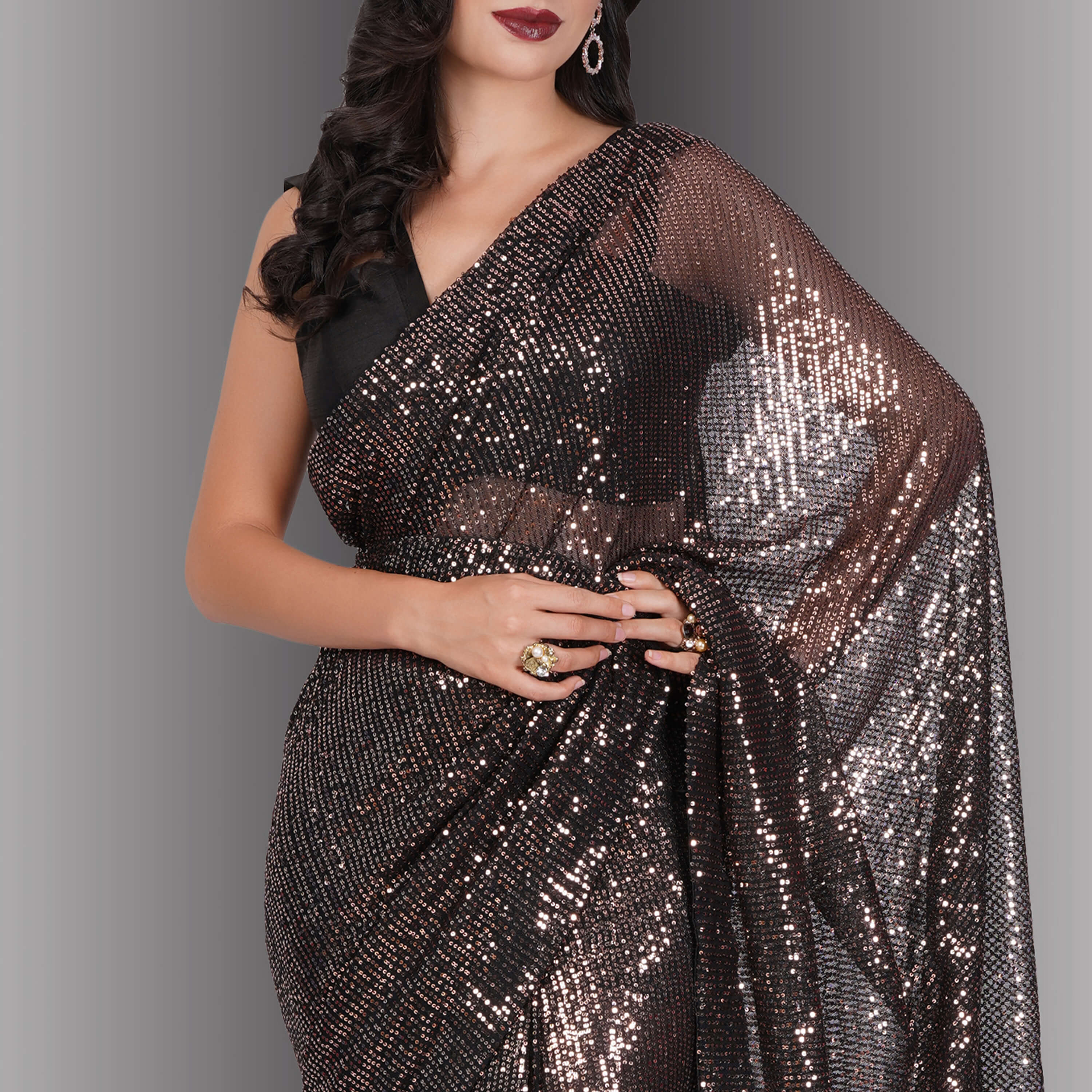 Sequins Work 6 Colour Designer Sequin Saree, Size: Free at Rs 899/piece in  Surat