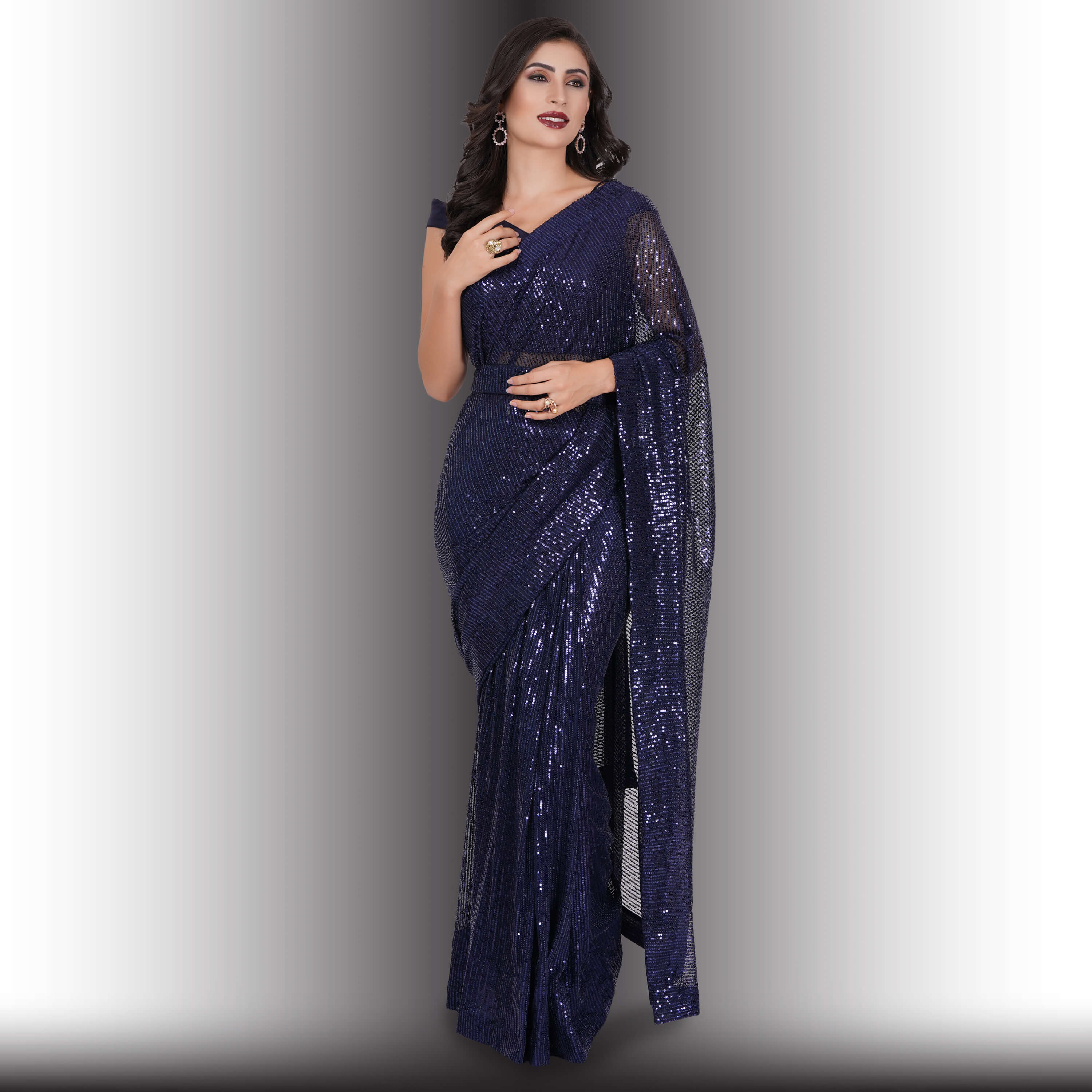 Lycra Fabric Lehenga Style Saree Buy Online -689123628