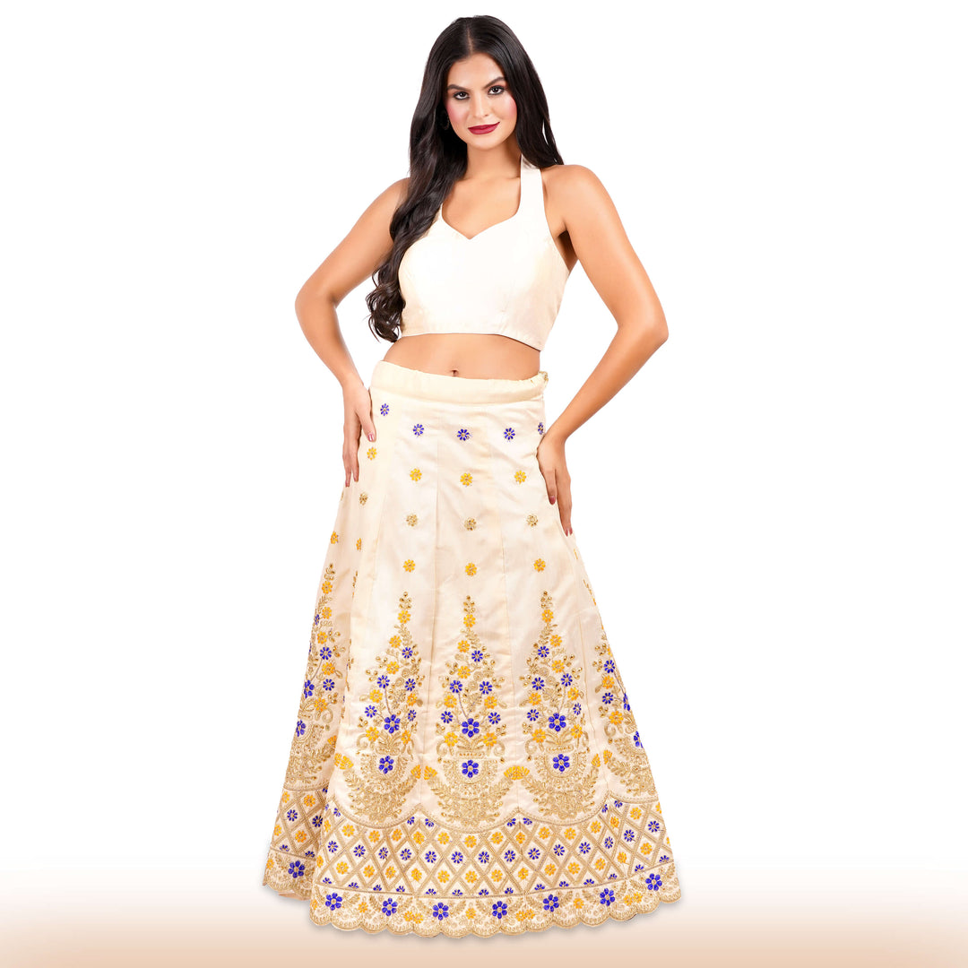 Biege_embroidered_floral_lehenga