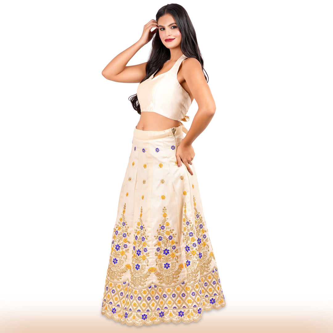 Biege_embroidered_floral_lehenga