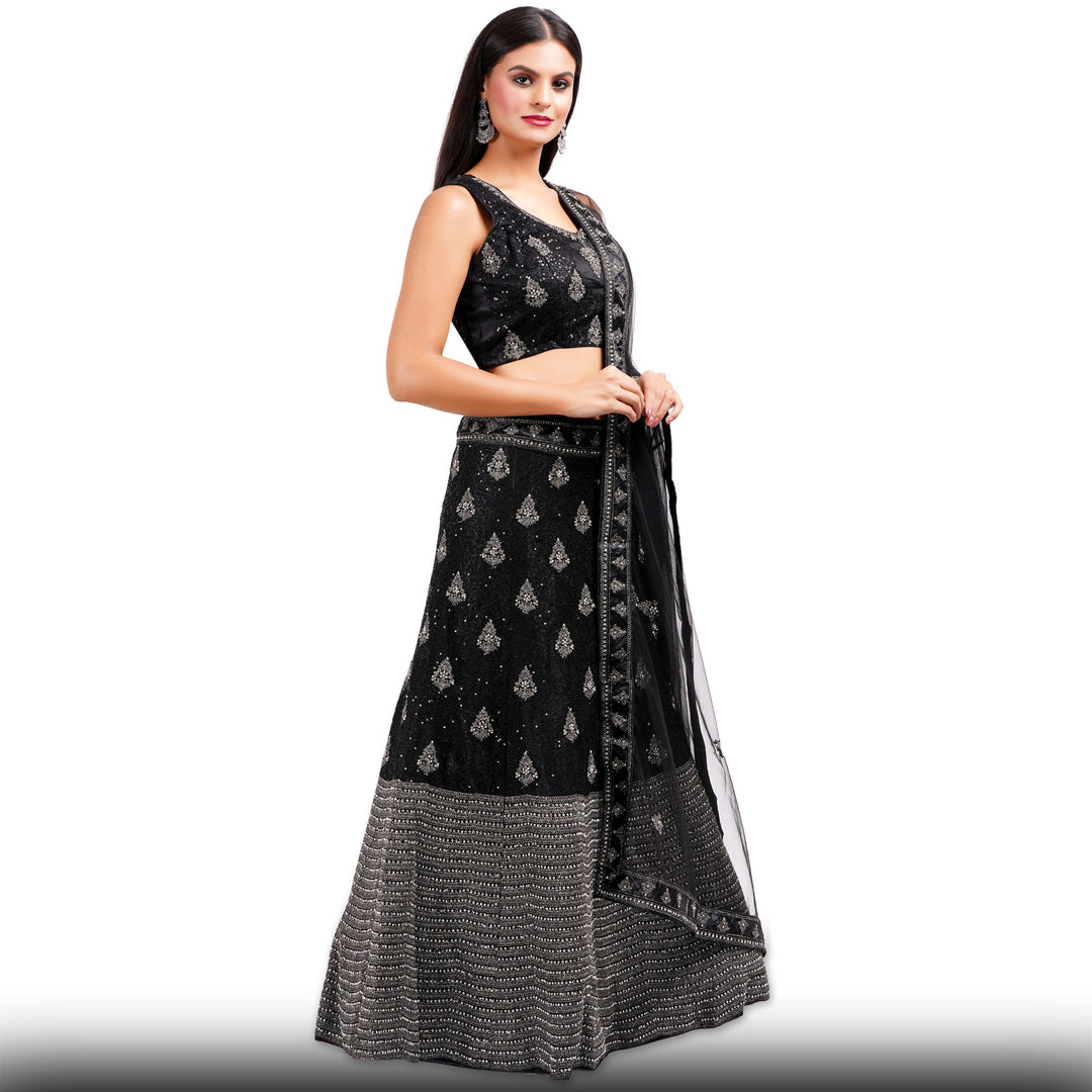 Black Party Lehenga