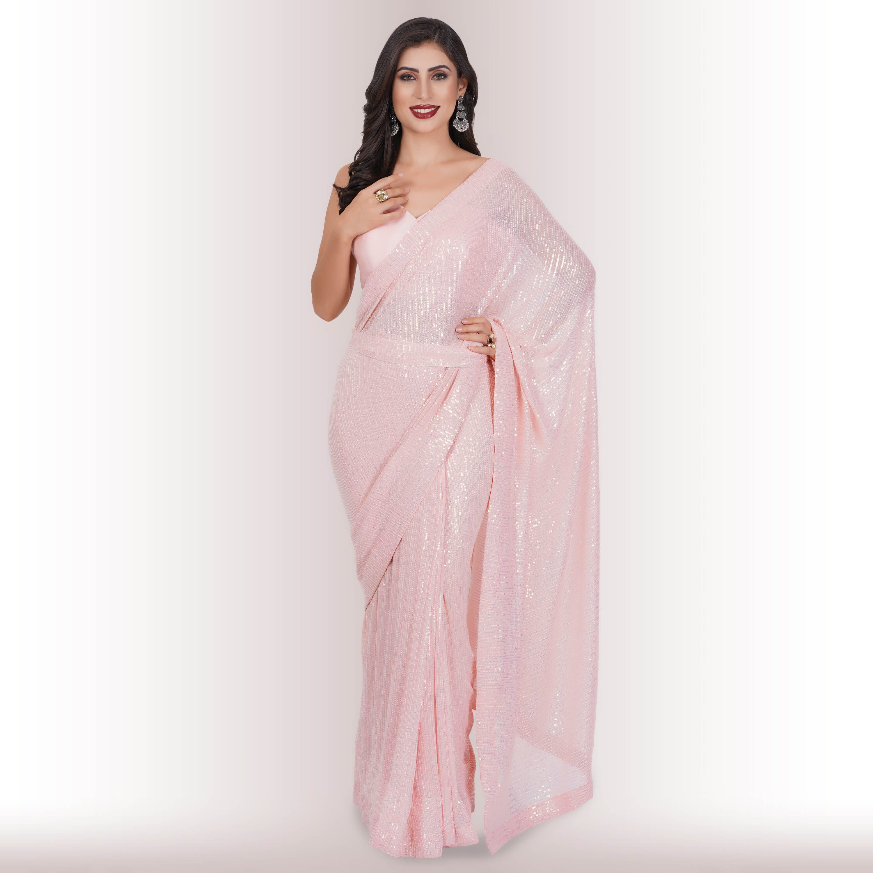 Plain Sarees With Designer Blouse Designs - 20 Beautiful Collection