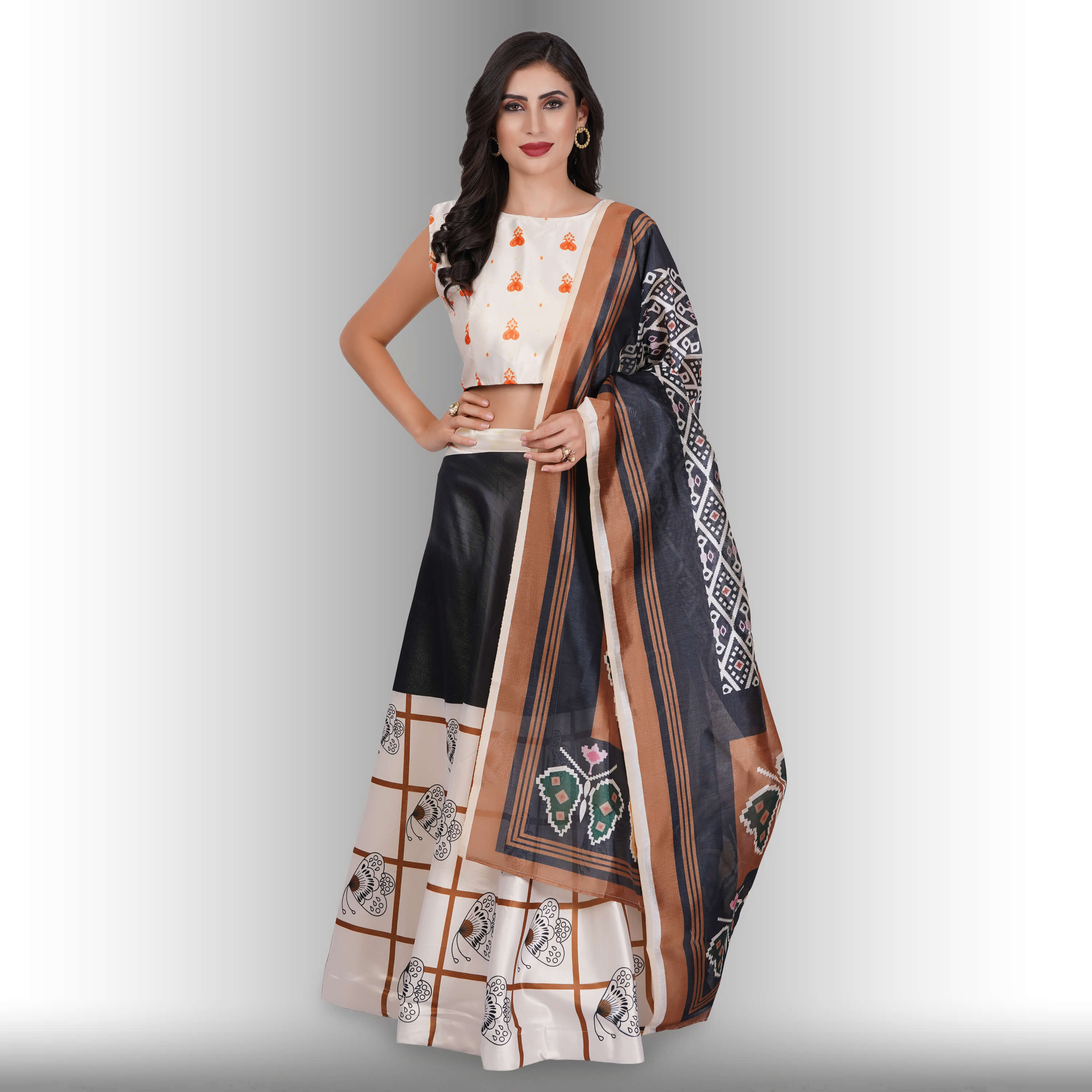 Black Embroidered Cotton Indian Traditional Festival Dandiya