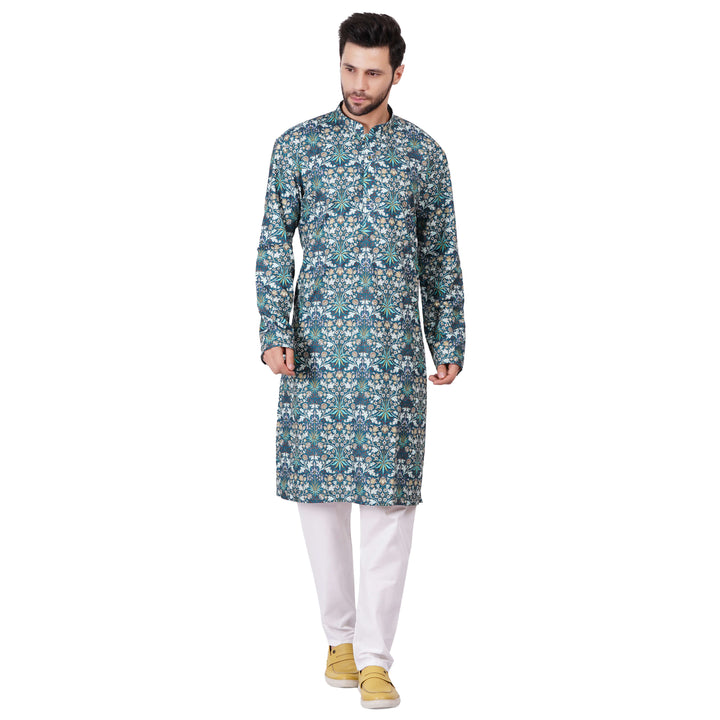 Mens Festive Kurta Set green