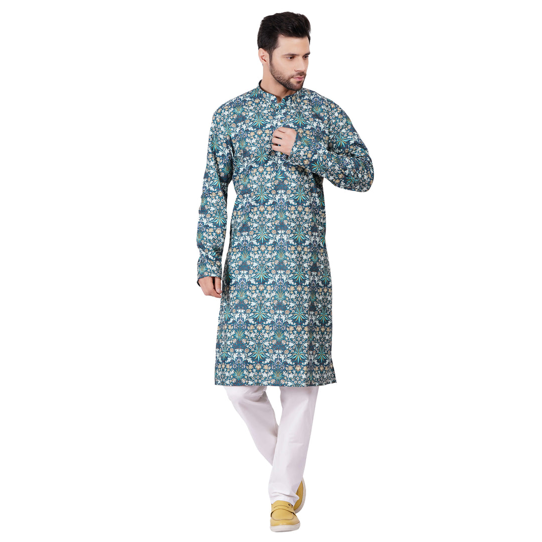 Mens Festive Kurta Set green