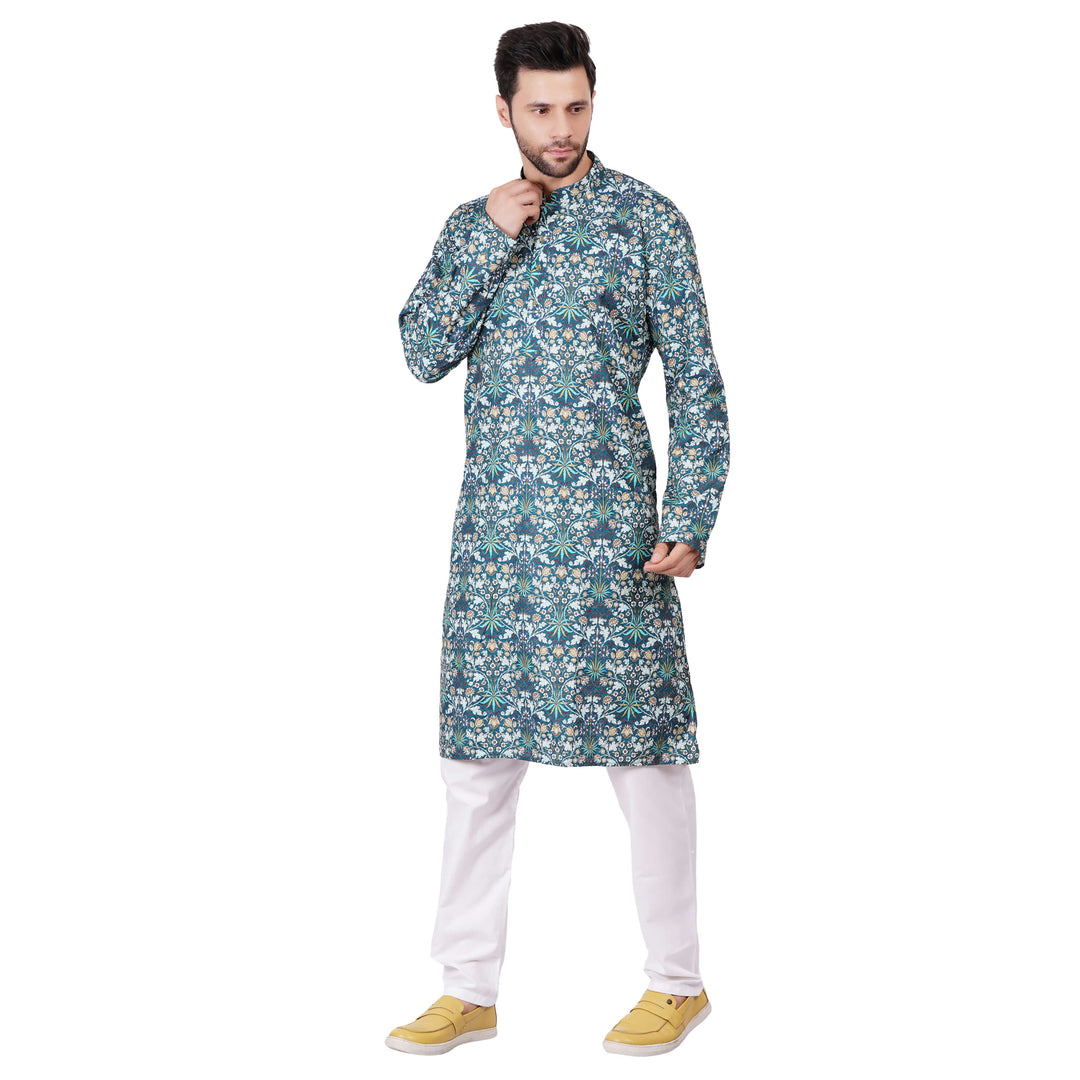 Mens Festive Kurta Set green