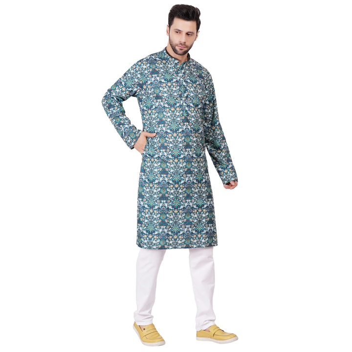 Mens Festive Kurta Set green