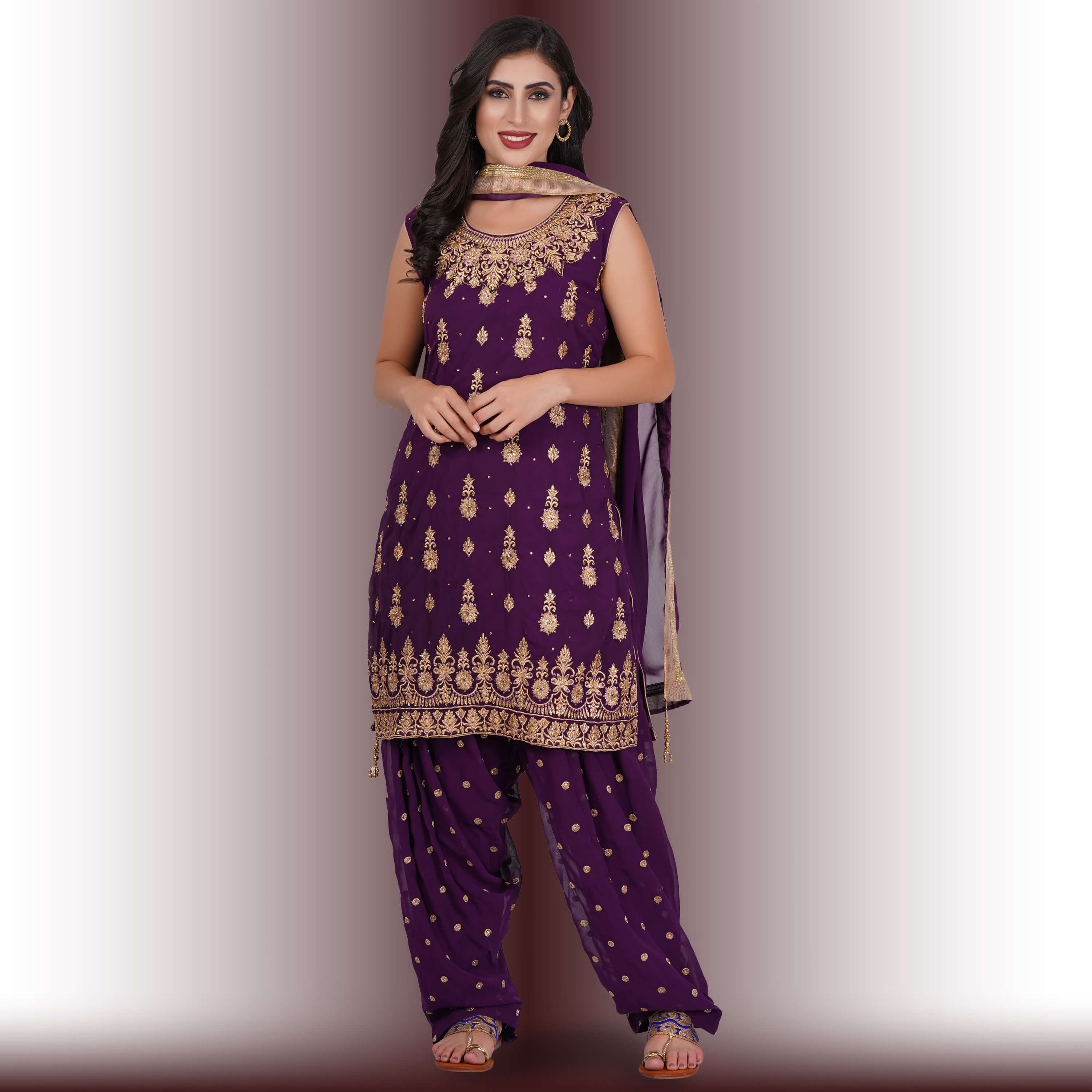 Amazon.com: Sharvgun Women's Cotton Salwar Pants with Chiffon Dupatta Plain  Punjabi Patiala Salwar Indian Pants Yoga Dress Parrot Green : Clothing,  Shoes & Jewelry