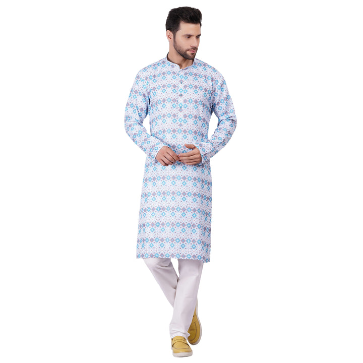 ikkat Print Kurta for men