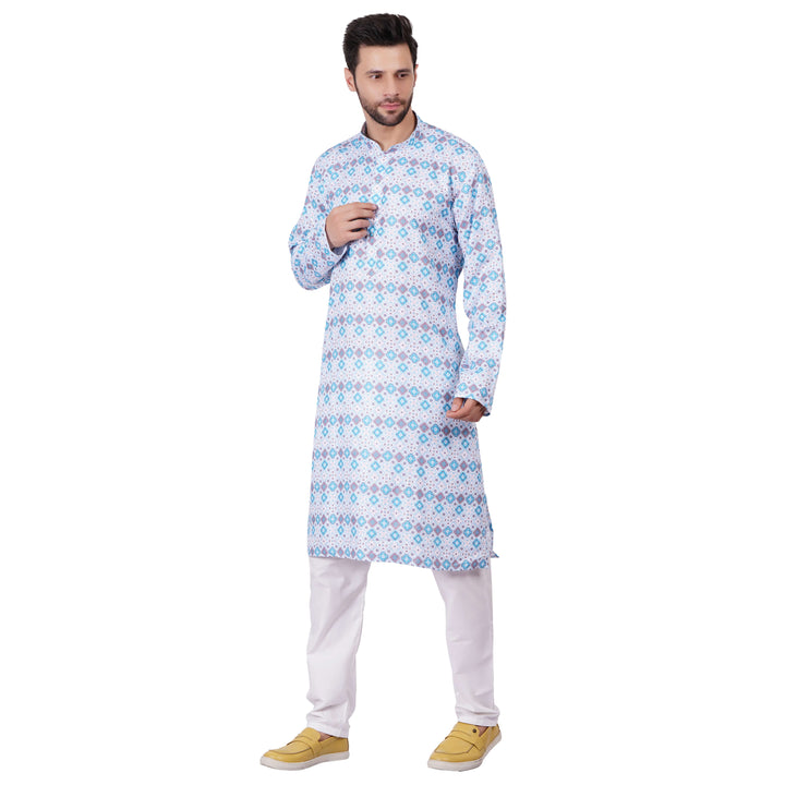 ikkat Print Kurta for men