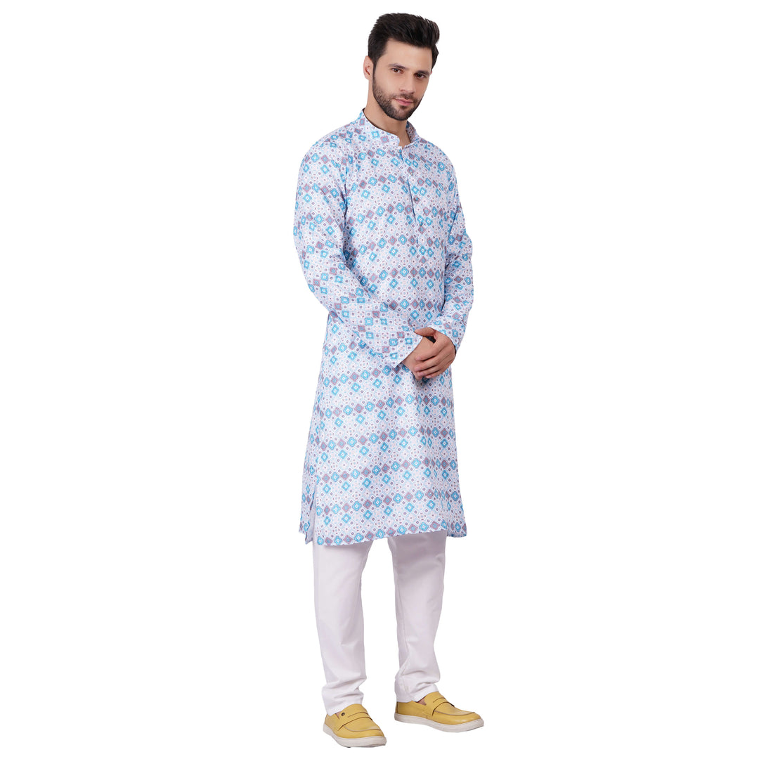 ikkat Print Kurta for men