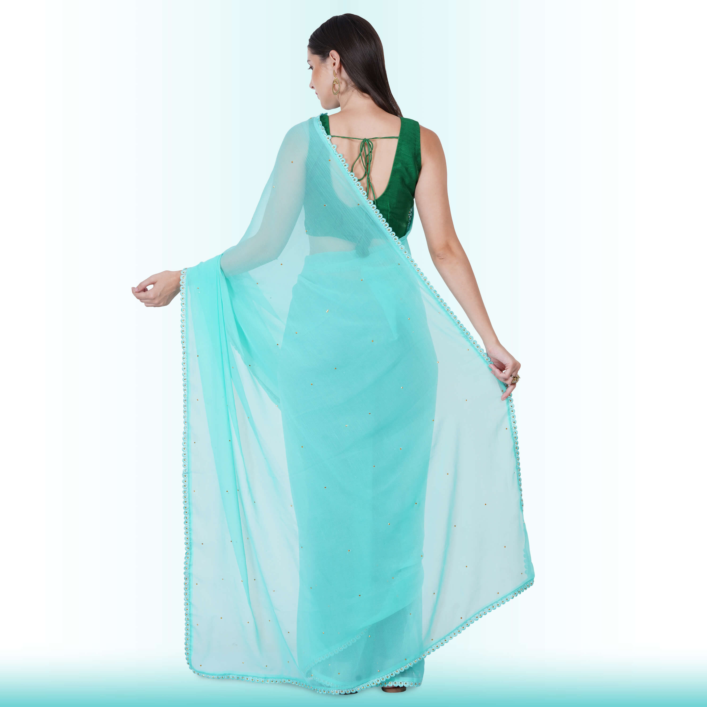 Buy SATYAM COLLECTION WOMEN'S READY TO WEAR SOFT FABRIC 1 MINUTE PRE  PLEATED DRAPED SAREE WITH UNSTITCHED BLOUSE Online at Best Prices in India  - JioMart.