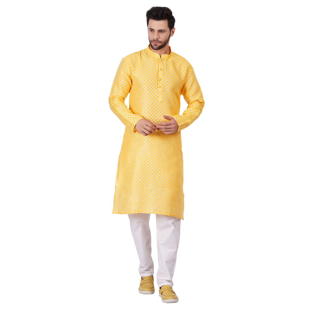 Mens yellow Kurta