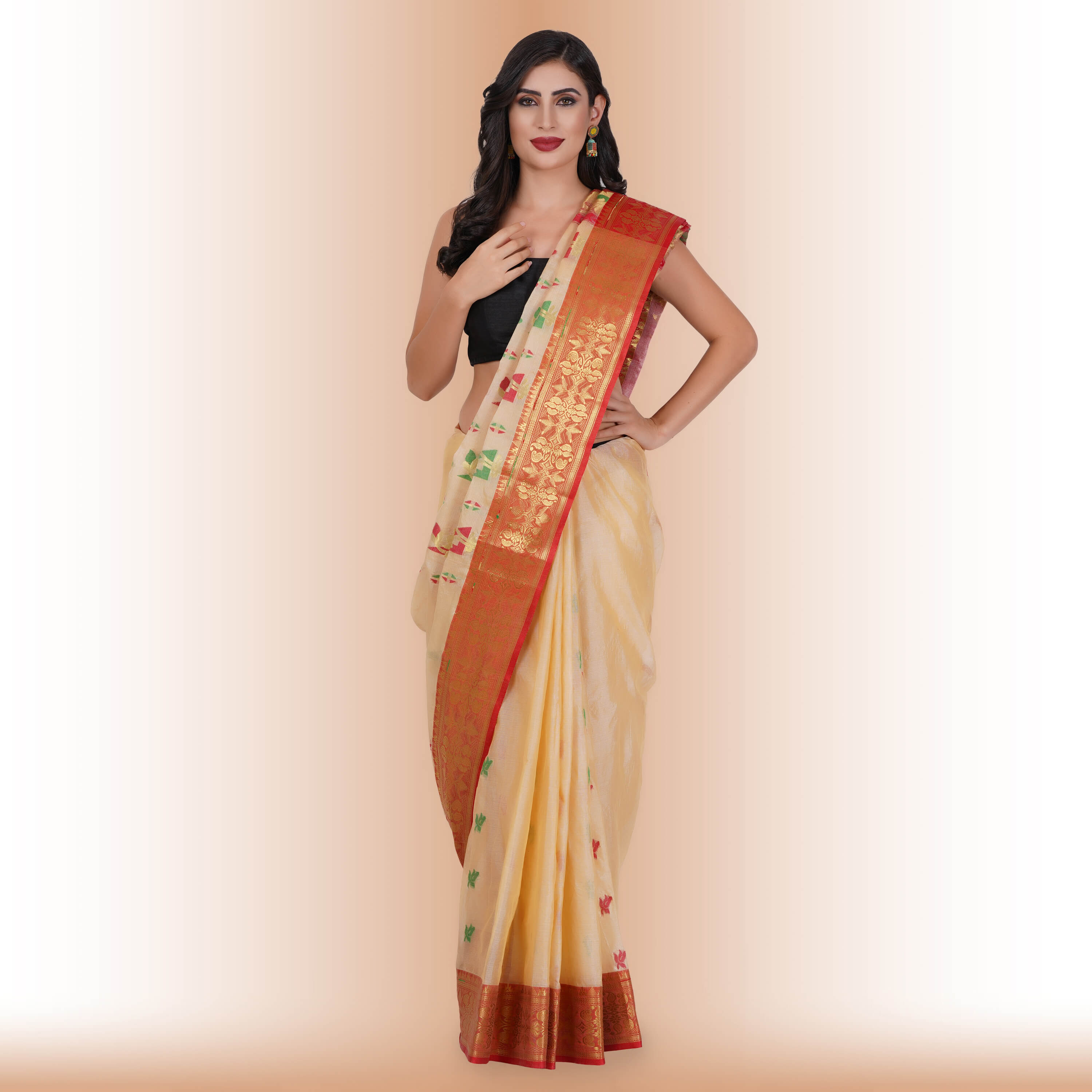 Tussar Silk Sarees Near Me | Tussar Block Printed Saree ViBha