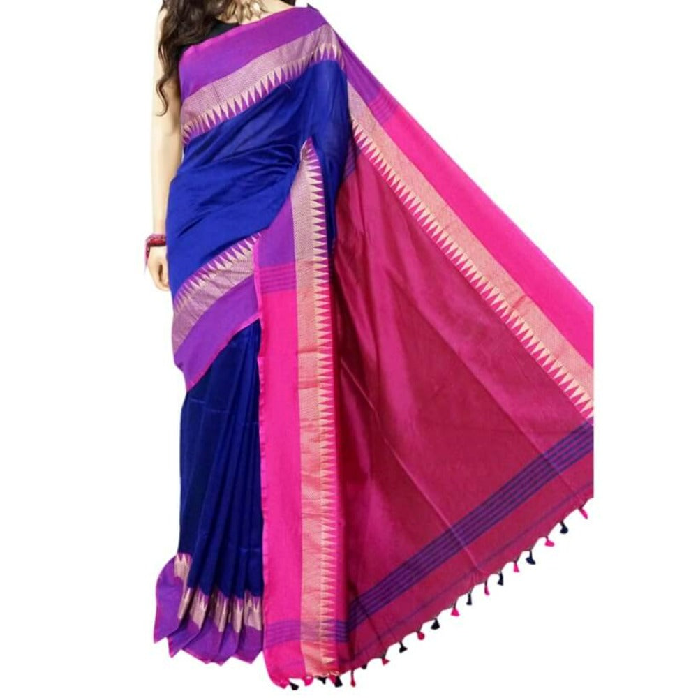 Half Silk Boutique Saree with Blouse Piece For Women - Multicolor - MT-3096