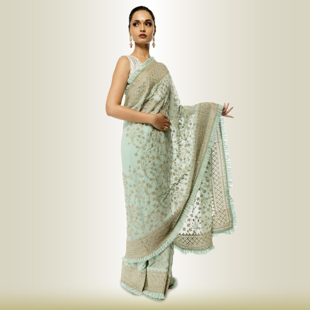 EE-S20314 - Black & Beige pure Cotton saree Dress – sakhifashions