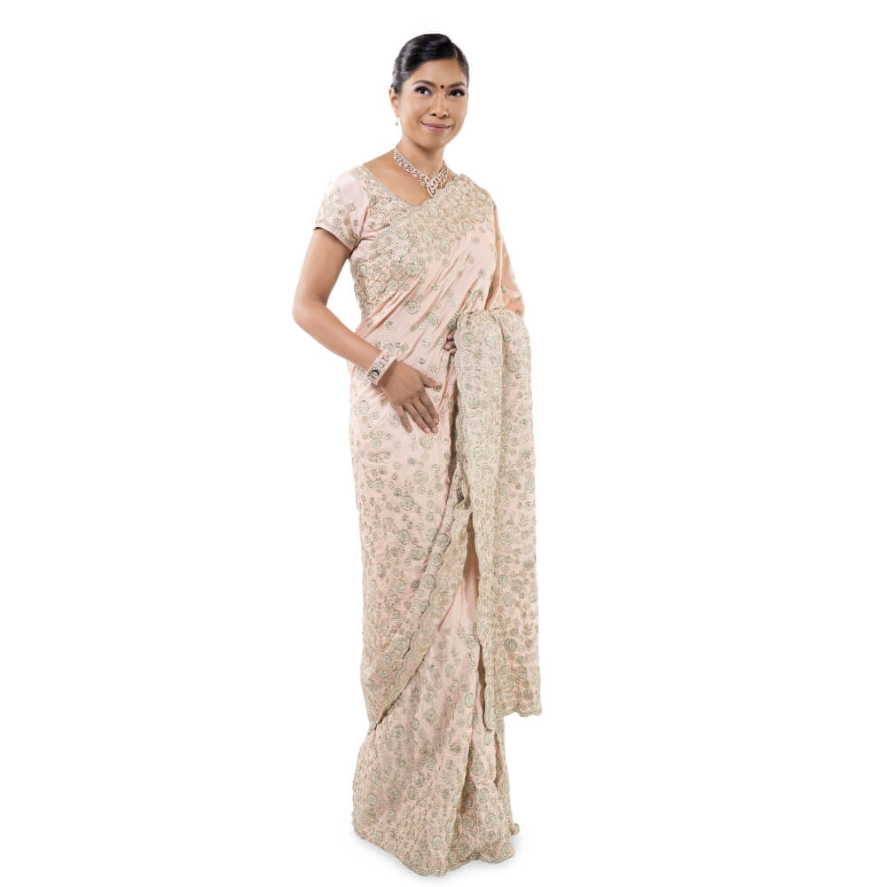 Buy Rani Pink Bandhani Satin Saree - Koskii